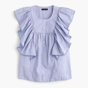 NWT J Crew Ruffle Front Top Size 4